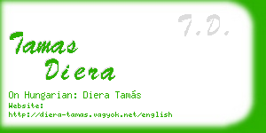 tamas diera business card